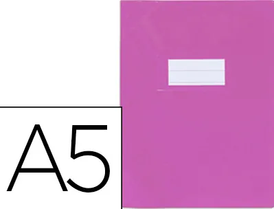 Protège-cahier elba strong line pvc cristal 15/100e sans phtalates coins renforcés a5+ 170x220mm coloris violet opaque