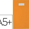Protège-cahier elba styl'sms pvc opaque 12/100e sans phtalates porte-étiquette et étiquette 170x220mm orange