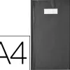 Protège-cahier elba styl'sms pvc opaque 12/100e sans phtalates porte-étiquette et étiquette a4 210x297mm noir