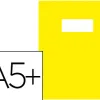 Protège-cahier riplast green line pvc opaque 18/100e rabats étiquette porte-étiquette inclus écolier 170x220mm jaune
