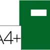 Protège-cahier riplast yéti pvc opaque 20/100e inclus porte-étiquette et étiquette a4+ 240x320mm coloris vert foncé