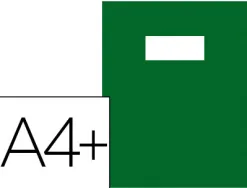 Protège-cahier riplast yéti pvc opaque 20/100e inclus porte-étiquette et étiquette a4+ 240x320mm coloris vert foncé