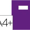 Protège-cahier riplast yéti pvc opaque 20/100e inclus porte-étiquette et étiquette a4+ 240x320mm coloris violet