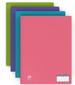 Protège-documents elba memphis pp couverture semi-rigide 40 pochettes 80 vues a4 210x297mm coloris assortis style