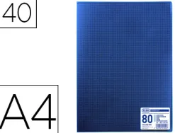 Protège-documents elba memphis polypropylène couverture semi-rigide 40 pochettes 80 vues a4 210x297mm coloris bleu