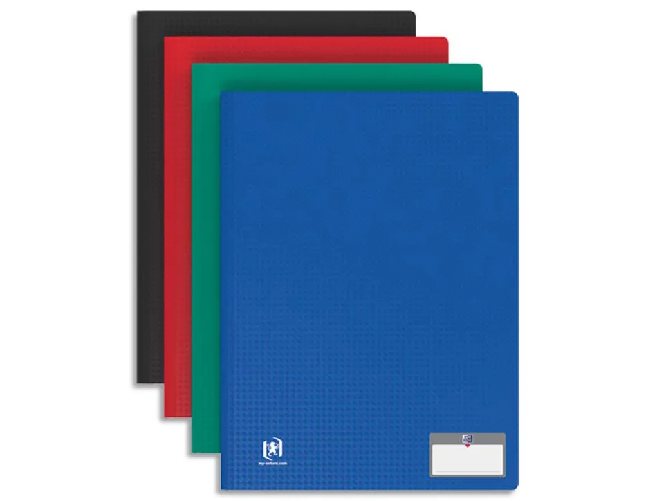 Protège-documents elba memphis polypropylène couverture semi-rigide 60 pochettes 120 vues a4 210x297mm assortis standard