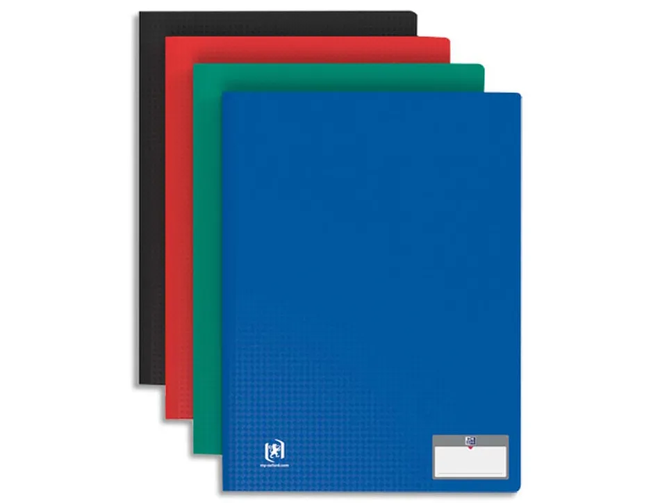 Protège-documents elba memphis polypropylène couverture semi-rigide 80 pochettes 160 vues a4 210x297mm assortis standard