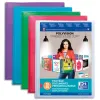 Protège-documents elba polyvision polypropylène couverture souple 20 pochettes 40 vues a4 210x297mm assortis translucide