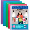 Protège-documents elba polyvision polypropylène couverture souple 100 pochettes 200 vues a4 coloris assortis translucide