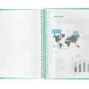 Protège-documents liderpapel polypropylène couverture rigide spirale 30 pochettes fixes a4 210x297mm coloris vert