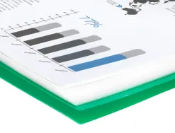 Protège-documents liderpapel polypropylène couverture rigide spirale 30 pochettes fixes a4 210x297mm coloris vert