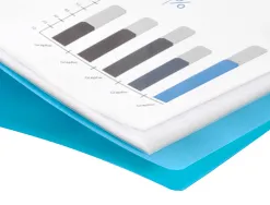 Protège-documents liderpapel polypropylène couverture flexible 60 pochettes fixes a4 210x297mm bleu translucide