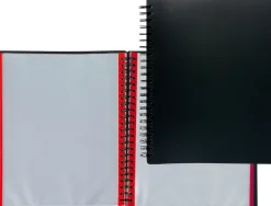 Protège-documents liderpapel polypropylène double spirale métallique 20 pochettes amovibles 40 vues a4 210x297mm