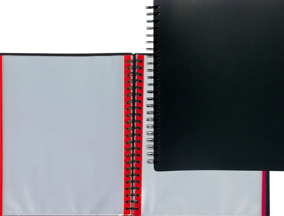 Protège-documents liderpapel polypropylène double spirale métallique 20 pochettes amovibles 40 vues a4 210x297mm
