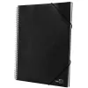 Protège-documents liderpapel polypropylène couverture rigide spirale 10 pochettes fixes a4 210x297mm coloris noir