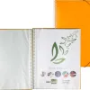 Protège-documents liderpapel polypropylène couverture rigide spirale 30 pochettes fixes a4 210x297mm coloris orange
