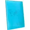 Protège-documents liderpapel polypropylène couverture flexible 20 pochettes fixes coloris bleu translucide