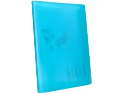 Protège-documents liderpapel polypropylène couverture flexible 20 pochettes fixes coloris bleu translucide