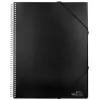 Protège-documents liderpapel polypropylène couverture rigide spirale 60 pochettes fixes a4 210x297mm coloris noir
