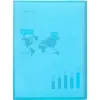 Protège-documents liderpapel polypropylène couverture flexible 40 pochettes fixes a4 210x297mm bleu translucide