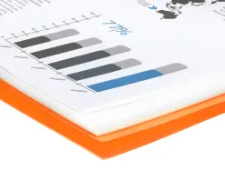 Protège-documents liderpapel polypropylène couverture rigide spirale 10 pochettes fixes a4 210x297mm coloris orange