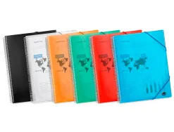 Protège-documents liderpapel polypropylène couverture rigide spirale 10 pochettes fixes a4 210x297mm coloris orange