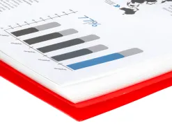 Protège-documents liderpapel polypropylène couverture rigide spirale 80 pochettes fixes a4 210x297mm coloris rouge