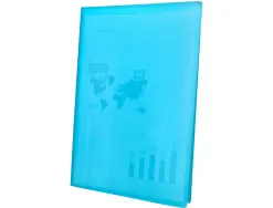 Protège-documents liderpapel polypropylène couverture flexible 30 pochettes fixes a4 210x297mm bleu translucide