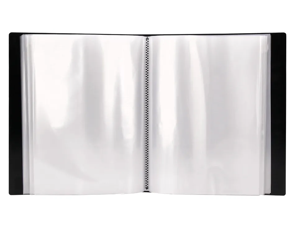 Protège-documents liderpapel personnalisable kangourou polypropylène 20 pochettes fixes a4 210x297mm coloris noir