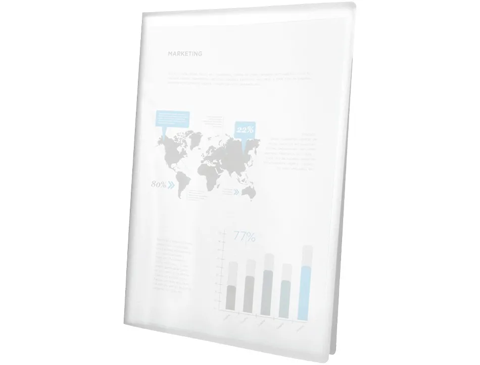 Protège-documents liderpapel polypropylène couverture flexible 10 pochettes fixes a4 210x297mm transparent