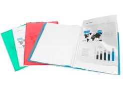 Protège-documents liderpapel polypropylène couverture flexible 10 pochettes fixes a4 210x297mm transparent