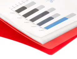 Protège-documents liderpapel polypropylène couverture flexible 10 pochettes fixes a4 210x297mm rouge translucide