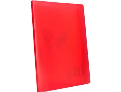 Protège-documents liderpapel polypropylène couverture flexible 10 pochettes fixes a4 210x297mm rouge translucide