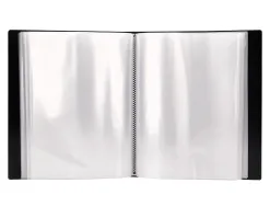 Protège-documents liderpapel personnalisable kangourou polypropylène 40 pochettes fixes a4 210x297mm coloris noir