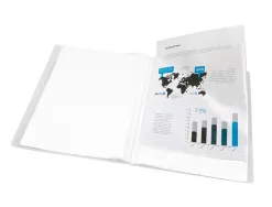 Protège-documents liderpapel polypropylène couverture flexible 40 pochettes fixes a4 210x297mm transparent