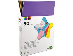 Présentoir de 50 plaques mousse liderpapel 60g/m2 épaisseur 1,5mm 500x700mm 10 coloris assortis
