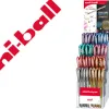 Présentoir de 120 rollers uniball signo métallisés