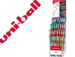 Présentoir de 120 rollers uniball signo métallisés