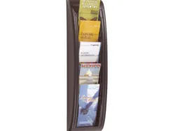 Présentoir paperflow quick fit system polystyrène épaisseur 20mm capacité 200f 65x18x9.5cm coloris noir