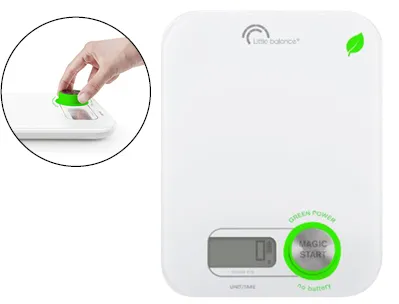 Pèse-lettres codamex green power 5kg sans piles ni solaire plateau verre trempé 246x191x14mm écran lcd