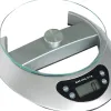 Pèse-lettres électronique q-connect 3kg base 19x21cm diamètre plateau 17cm plateforme cristal tempéré écran lcd