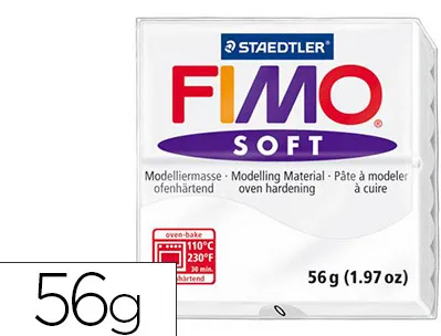 Pâte à modeler fimo soft coloris blanc pain 57g