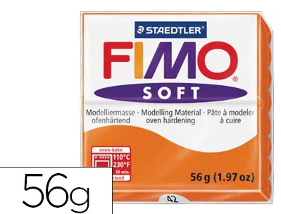 Pâte à modeler fimo soft coloris mandarine pain 57g