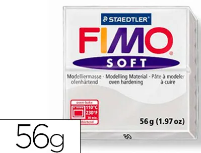 Pâte à modeler fimo soft coloris gris pain 57g