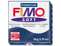 Pâte à modeler fimo soft coloris bleu foncé pain 57g