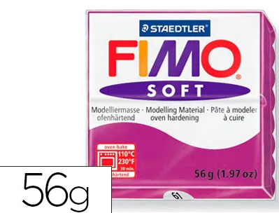 Pâte à modeler fimo soft coloris violet pain 57g