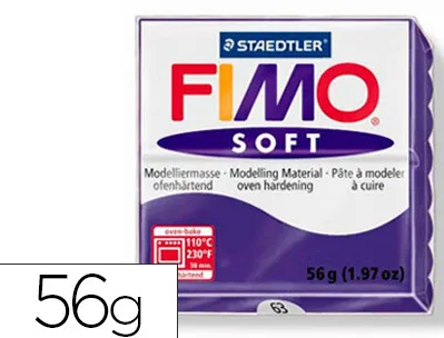 Pâte à modeler fimo soft coloris prune pain 57g