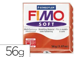 Pâte à modeler fimo soft coloris rouge pain 57g