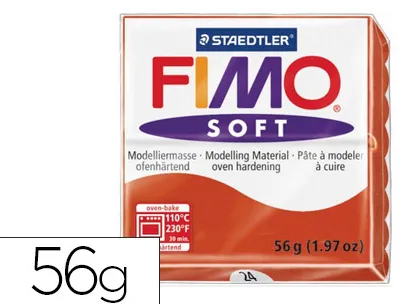 Pâte à modeler fimo soft coloris rouge pain 57g