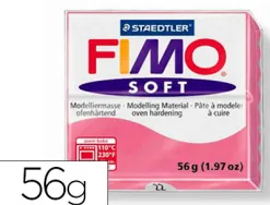 Pâte à modeler fimo soft coloris framboise pain 57g